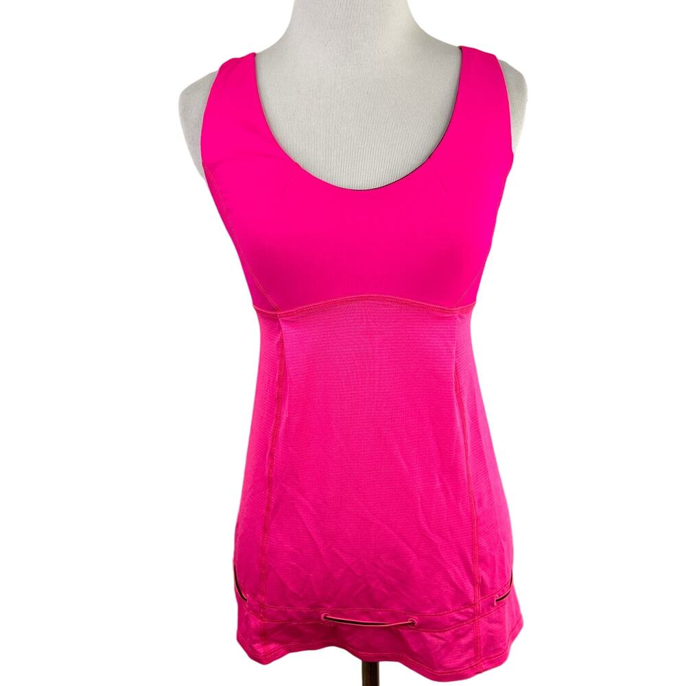 Lululemon Hot Pink Hustle & Bustle Tank Top Size 4